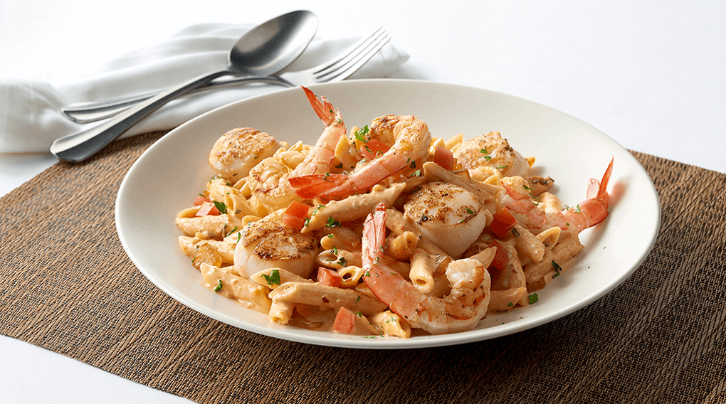 Shrimp and Scallop Penne a la Vodka