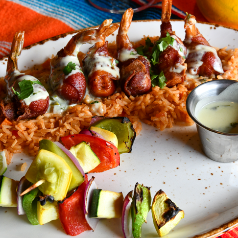 Camarones Enbrochette Grandes