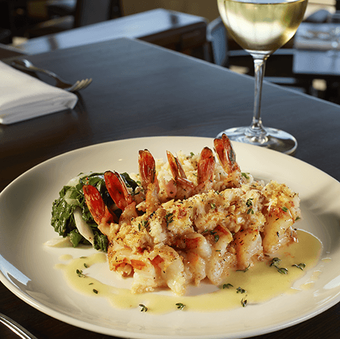 Prawns Topped With Crab