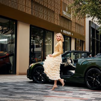 Lady With Green Car ROD Website Image